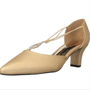 EASY STREET ALIVE 5 Elegant Gold Women's Heels Dance Shoes Size 8N